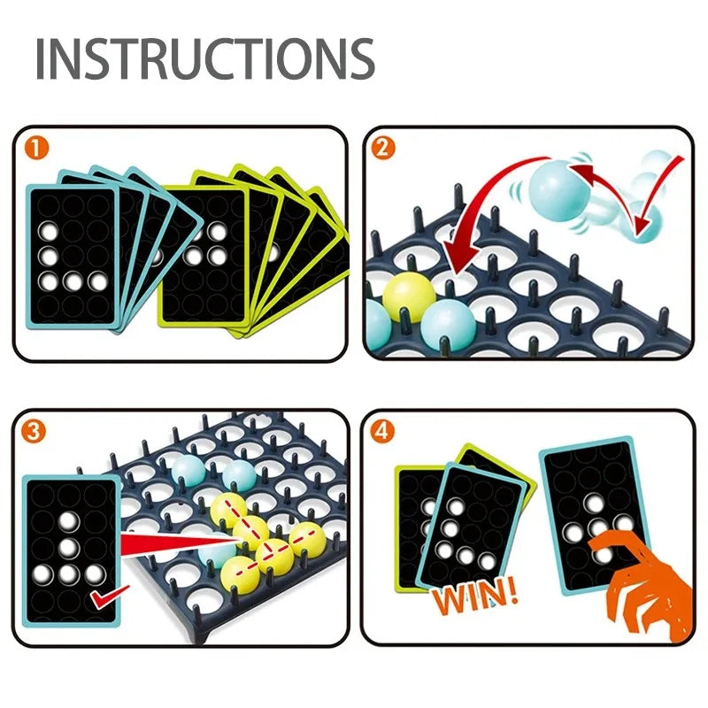 Bounce Ball Game Jumping Ball Board Table Game Interaction Family Party Desktop Bouncing Funny Toy Kit for Children Adults