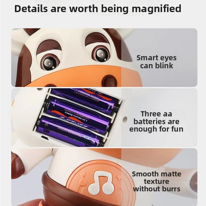 Baby Dancing Cow Toy Electric Music Cow with Funny Songs and Moves, Baby Interactive Baby Toys, Cute Toddler Christmas Gifts