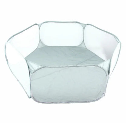Transparent Portable Pet Cage Tent Dog Cat Playpen Open Folding Yard Fence for Hamster Rabbit Guinea Pig Small Pet Cage