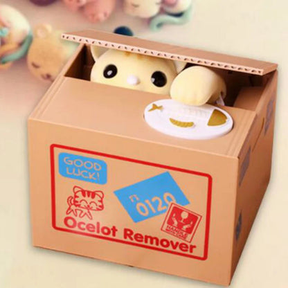 Creative Piggys Bank Steal Money Cat Piggy Banks Panda Coin Box Kids Money Automatic Money Box MJ070301