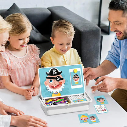 Magnetic Puzzles Face Dress up Travel Game Preschool Educational STEM Fine Motor Learning Activities for Home Airplane Travel