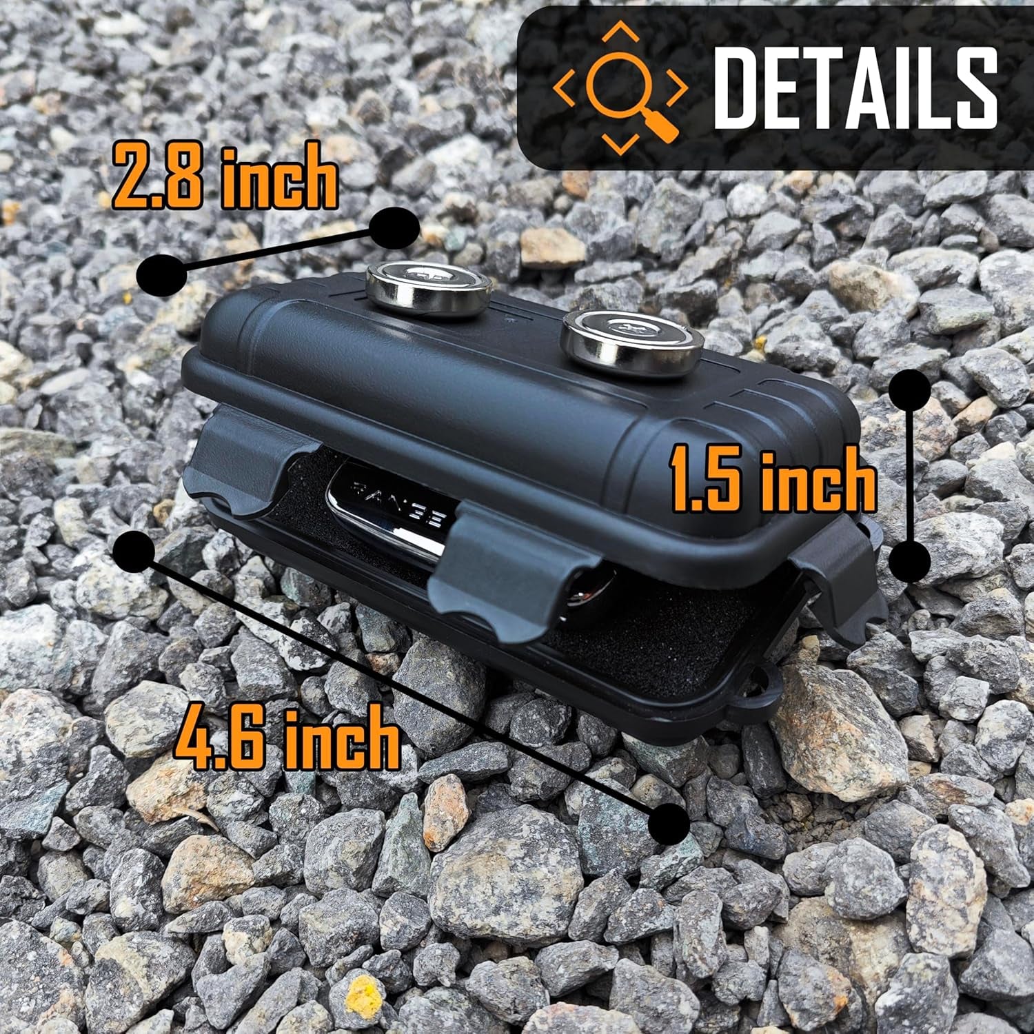 Magnetic Key Holder under Car,Weatherproof Magnetic Key Box under Car,Hide a Key Magnetic Key Box,Hidden Key Holder Magnetic Key Hider Outdoor 【Splash Resistant】