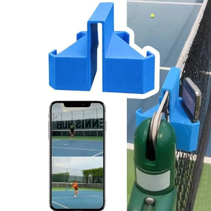 Fence Phone Mount Portable Clamp 3D Printed Tennis Camera Holder for Match Analysis Court Practice Live Streaming Sports