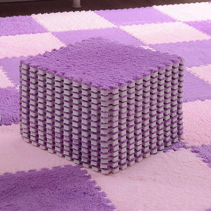 1Pc30X30Cm DIY Jigsaw Shaggy Carpet Living Room Bedroom Soft Floor Area Rug Children Kids Magic Patchwork Plush Mat Baby Playmat