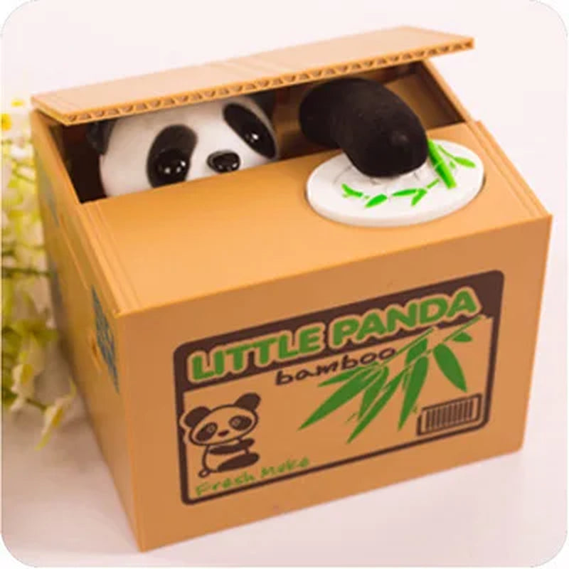 Creative Piggys Bank Steal Money Cat Piggy Banks Panda Coin Box Kids Money Automatic Money Box MJ070301