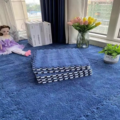 30*30CM Soft Plush Children Kids Rug Play Mat Puzzle Carpet Warm Playmat Interlocking Exercise Tiles Floor Carpet Decoration Mat