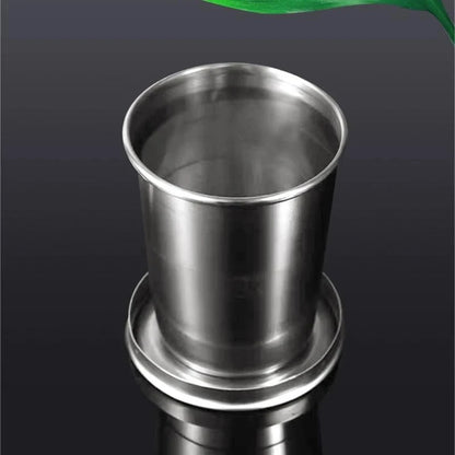 75/150/250ML Stainless Steel Folding Cup Camping Cookware Retractable Cup Teacups Teaware Camp Utensils Tableware Folded Cup New