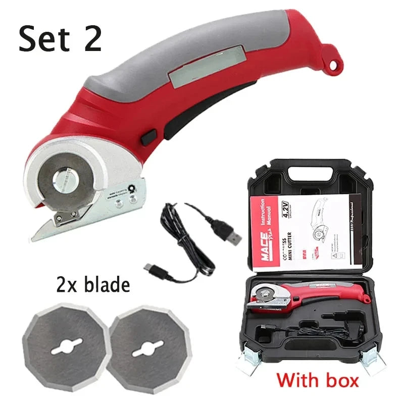 4.2V Electric Scissors for Fabric Cutting Cloth Cutter Machine Lithium Fabric Leather Carpet Sewing Scissors Home Hand Tools