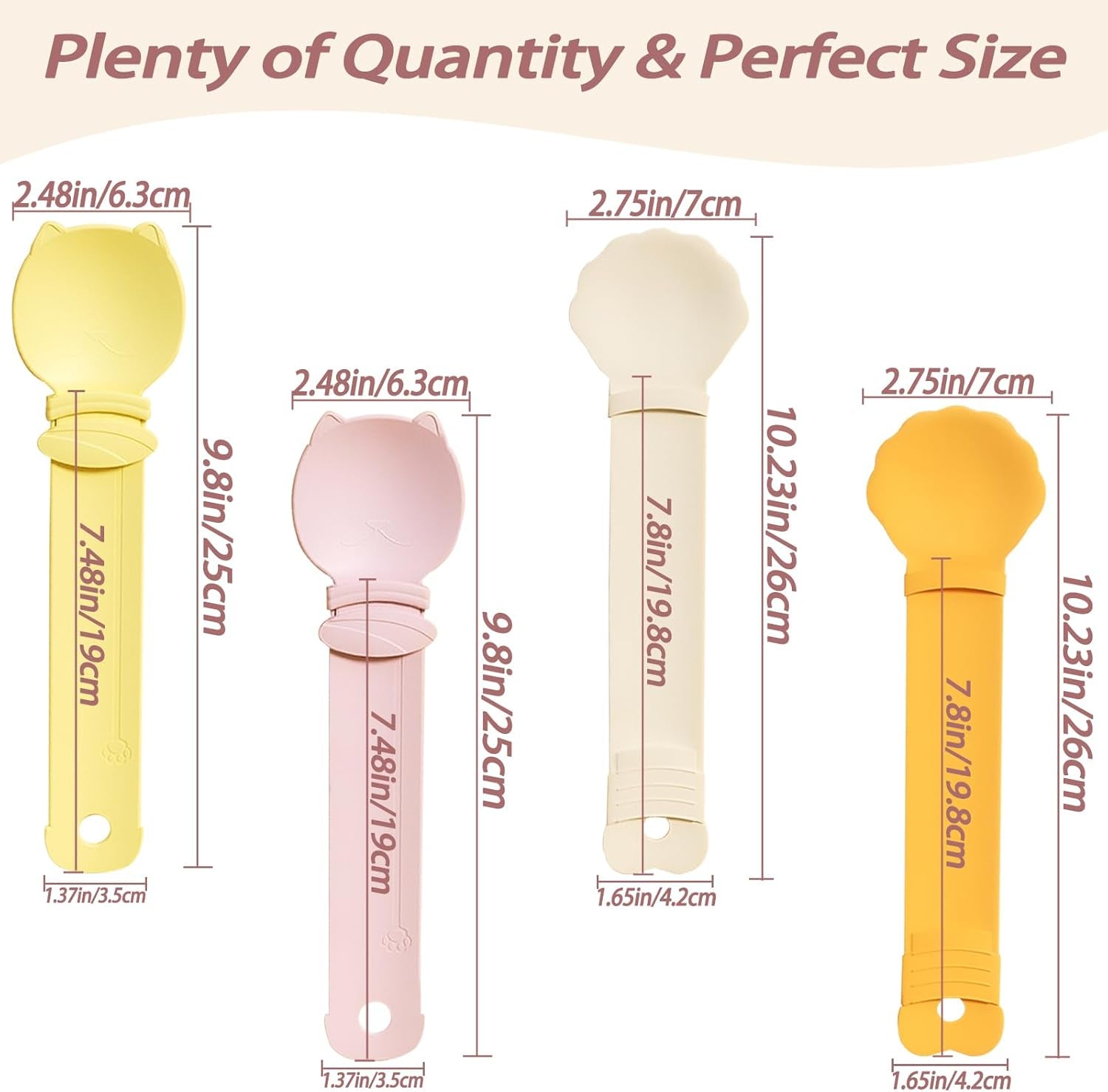 4 Pack Cat Strip Feeder Spoon Cat Wet Treats Dispense Spoon, Cat Stripe Squeeze Spoon, Pet Supplies Cat Food Spoon for Cat Liquid Snack Lickable Cat Feeding