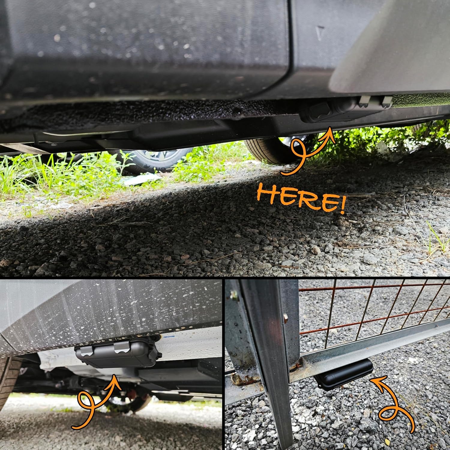 Magnetic Key Holder under Car,Weatherproof Magnetic Key Box under Car,Hide a Key Magnetic Key Box,Hidden Key Holder Magnetic Key Hider Outdoor 【Splash Resistant】