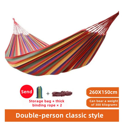 Adult Outdoor Swing, Thick Canvas Camping Hammock, Easy to Carry and Store, Making Your Outdoor Activities More Comfortable