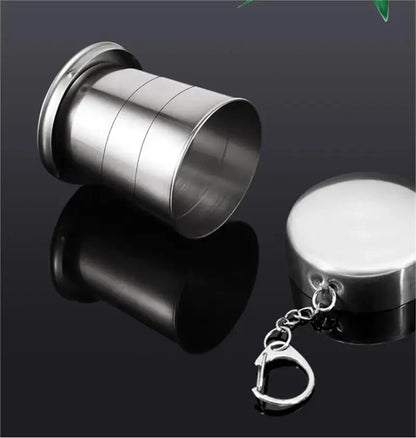 75/150/250ML Stainless Steel Folding Cup Camping Cookware Retractable Cup Teacups Teaware Camp Utensils Tableware Folded Cup New