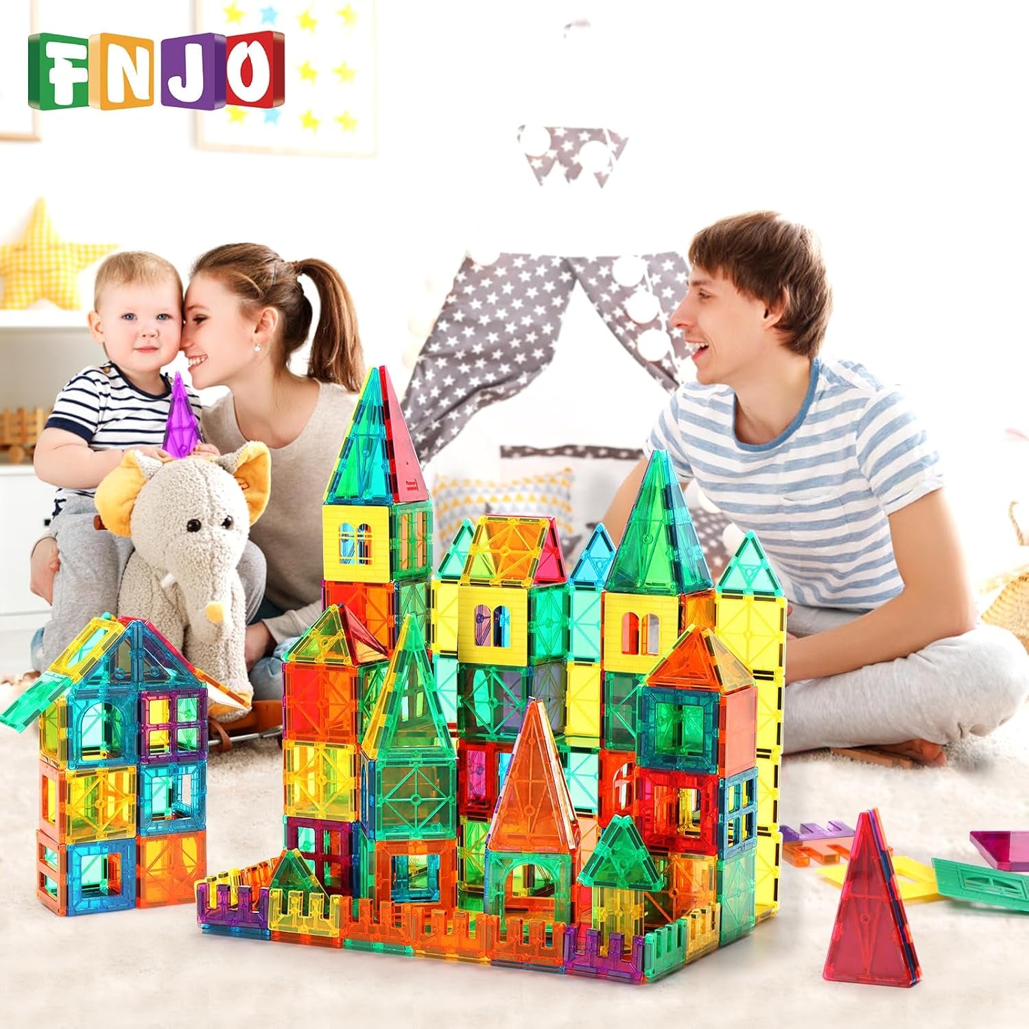 Magnetic Tiles, 100PCS Building Blocks, STEM Magnets Building Toy Set, Preschool Kindergarten Construction Stacking Toy, School Teacher Supplies, Classroom Must Haves