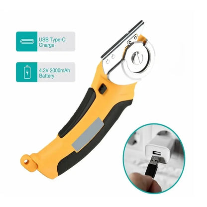 4.2V Electric Scissors for Fabric Cutting Cloth Cutter Machine Lithium Fabric Leather Carpet Sewing Scissors Home Hand Tools