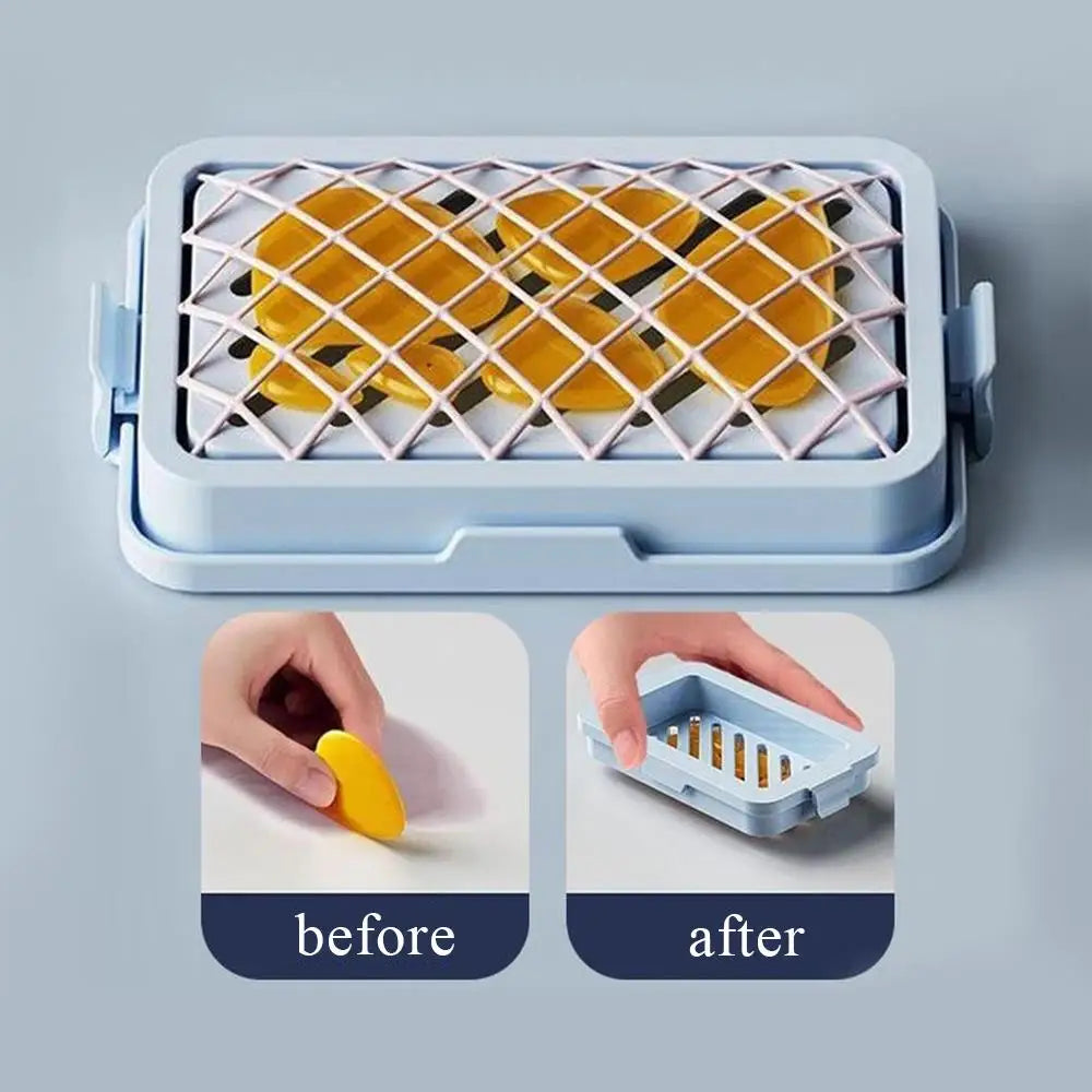 Elastic Mesh Durable Non Slip Portable Soap Saver Box Soap Box Soap Case Household Soap Tray Soap Case Bathroom Supplies