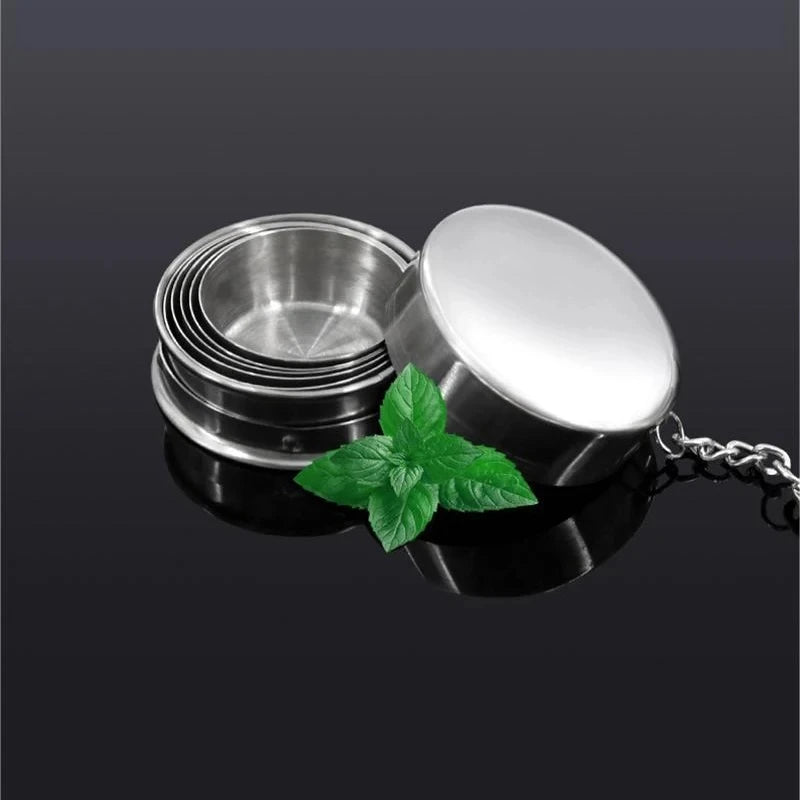 75/150/250ML Stainless Steel Folding Cup Camping Cookware Retractable Cup Teacups Teaware Camp Utensils Tableware Folded Cup New