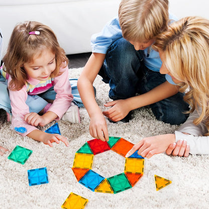 Magnetic Tiles, 100PCS Building Blocks, STEM Magnets Building Toy Set, Preschool Kindergarten Construction Stacking Toy, School Teacher Supplies, Classroom Must Haves