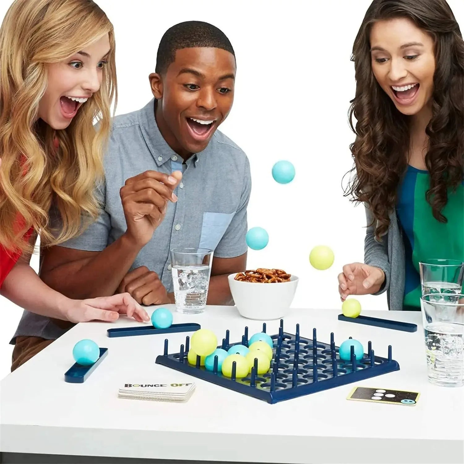 Bounce Ball Game Jumping Ball Board Table Game Interaction Family Party Desktop Bouncing Funny Toy Kit for Children Adults