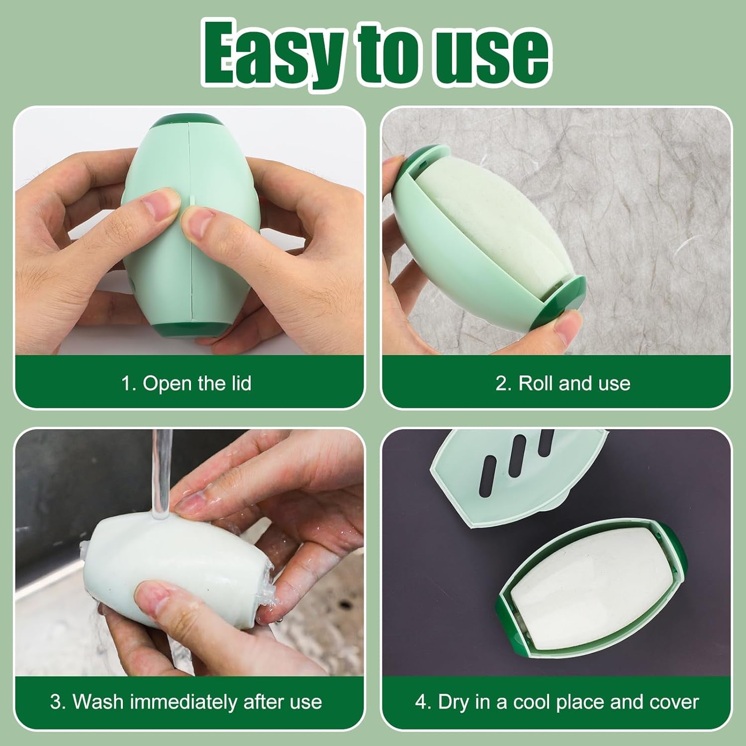Reusable Washable Mini Travel Size Lint Roller - Extra Sticky Compact Portable Pet Lint Roller for Clothing, Sofas, Hair & Dust