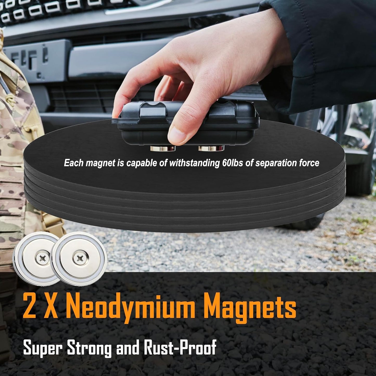 Magnetic Key Holder under Car,Weatherproof Magnetic Key Box under Car,Hide a Key Magnetic Key Box,Hidden Key Holder Magnetic Key Hider Outdoor 【Splash Resistant】